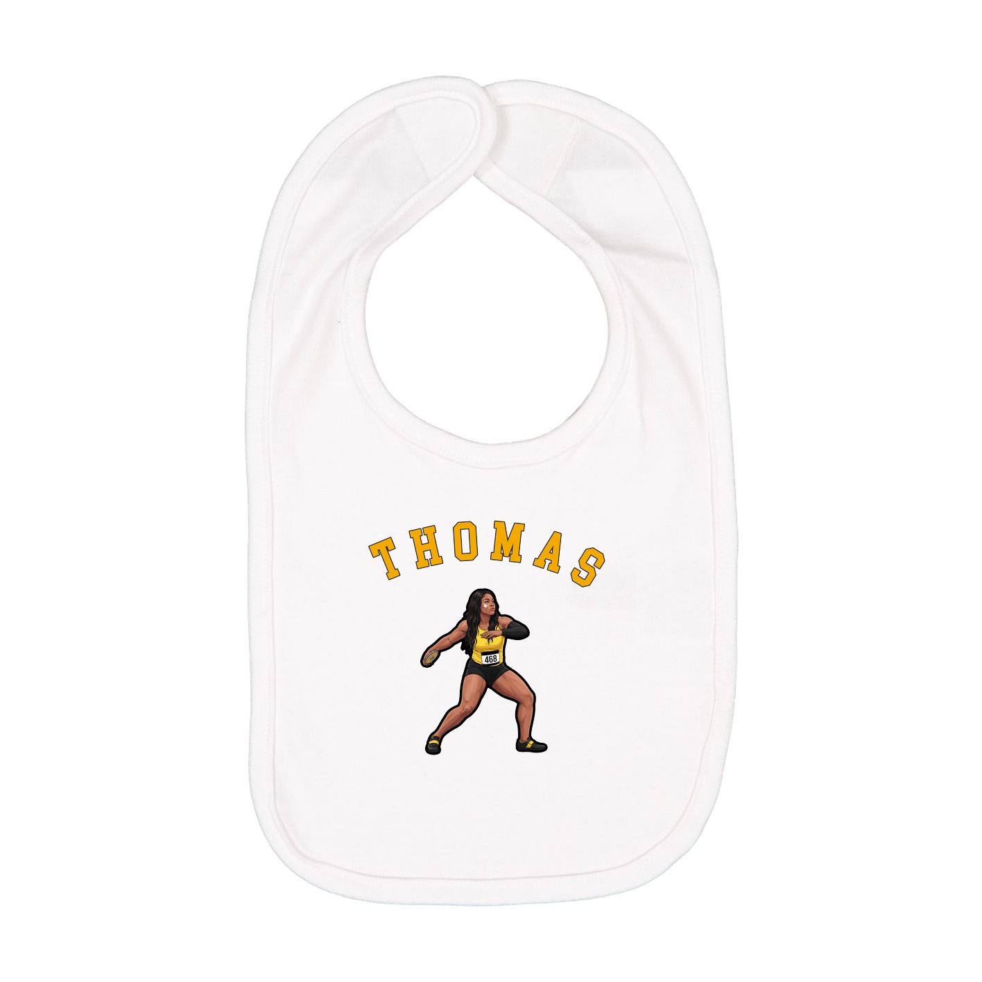 Infant Bib — Shirsey Arch in White