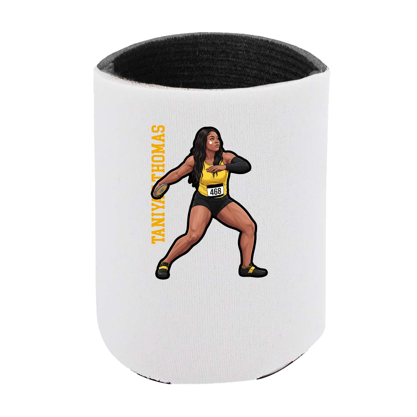Can Holder — Name Vertical in White