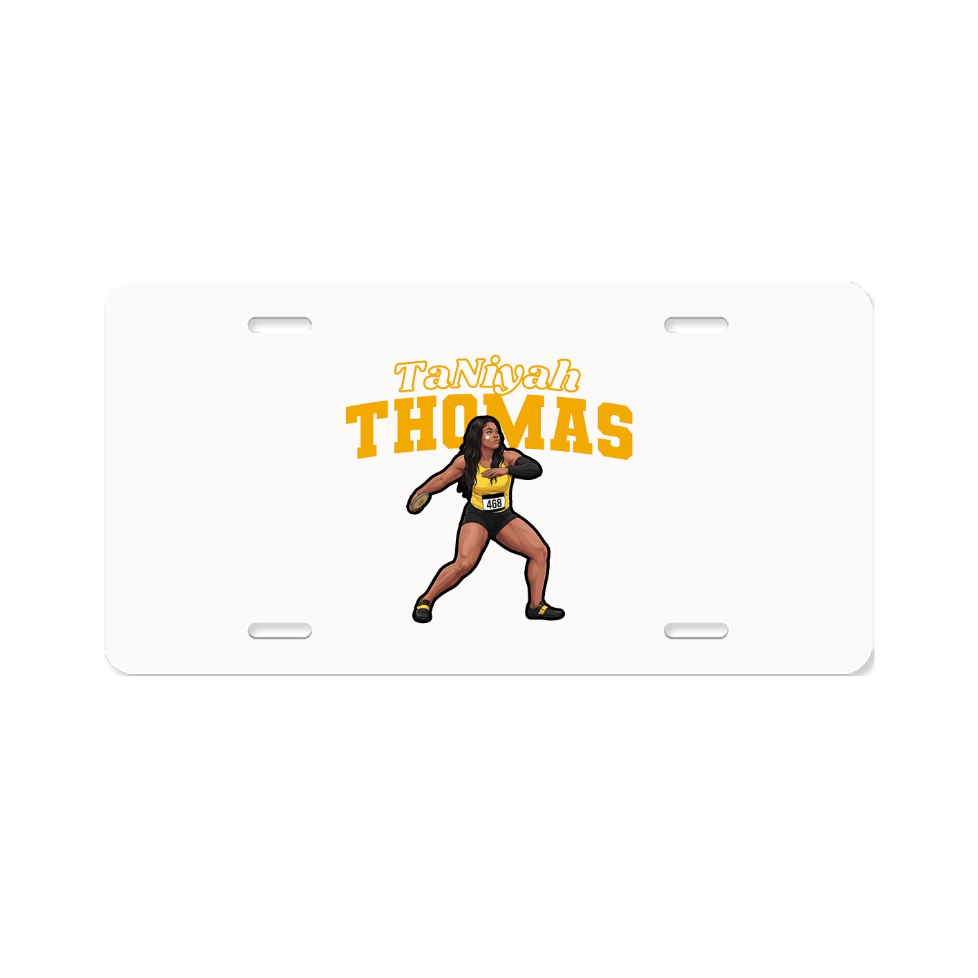 License Plate — Name Arch in Classic