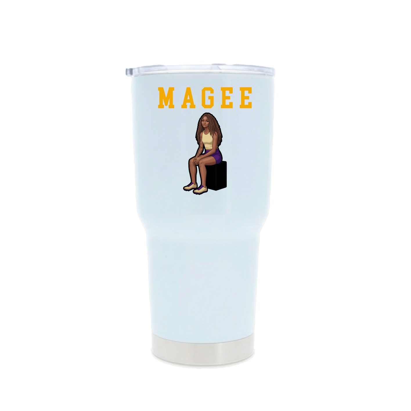 30oz Stainless Steel Tumbler — Shirsey in White