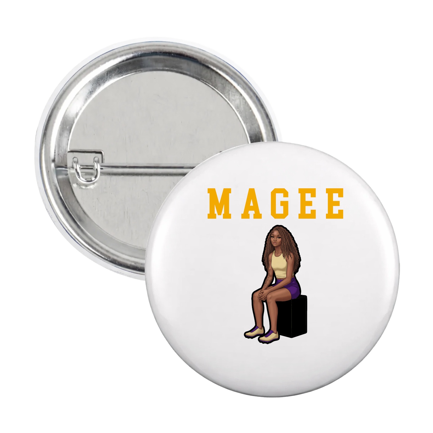 Game Day Button — Shirsey in White