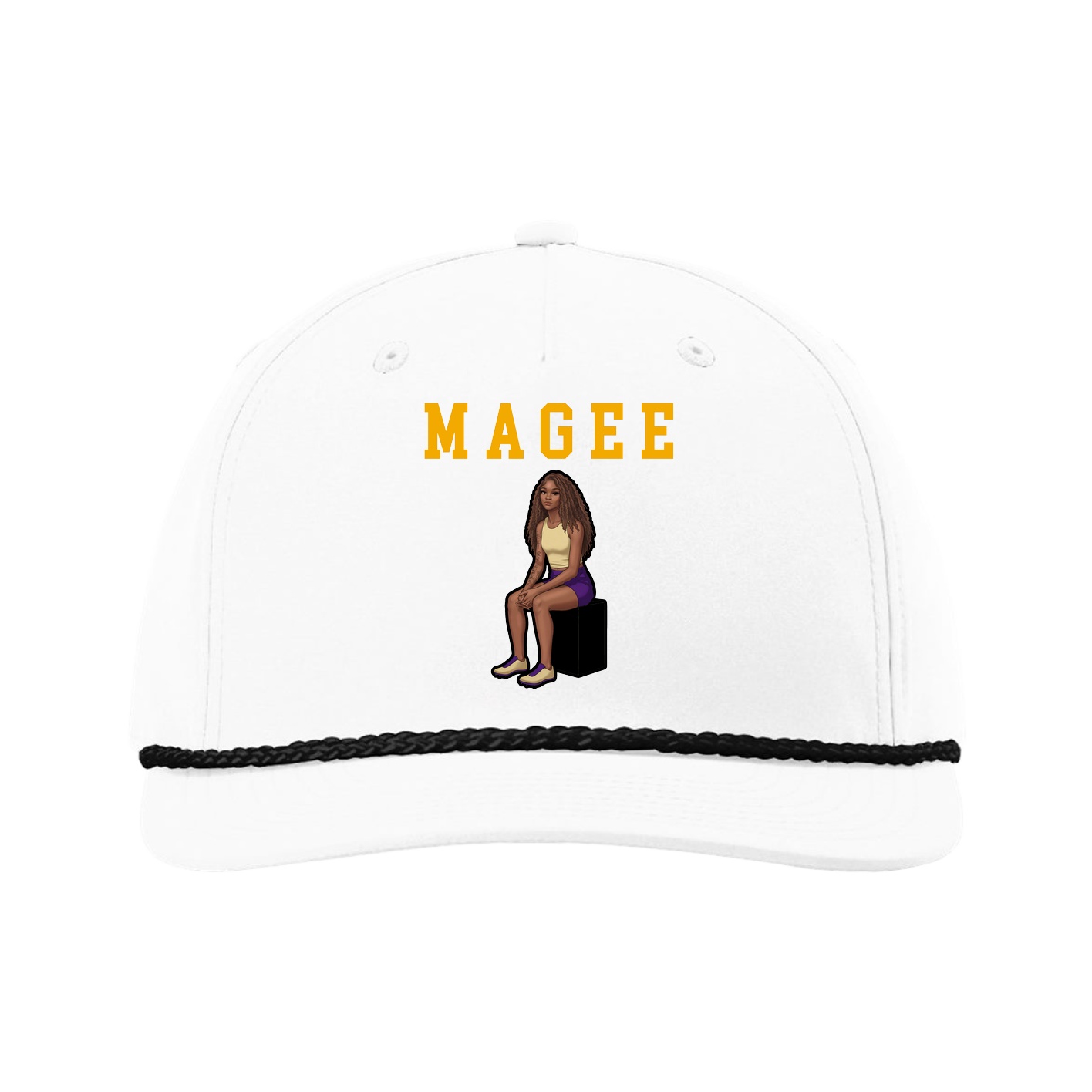 Five-Panel Classic Rope Cap — Shirsey in White