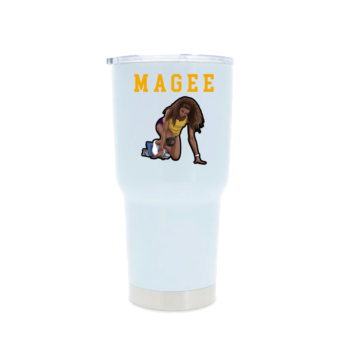 30oz Stainless Steel Tumbler — Shirsey in White