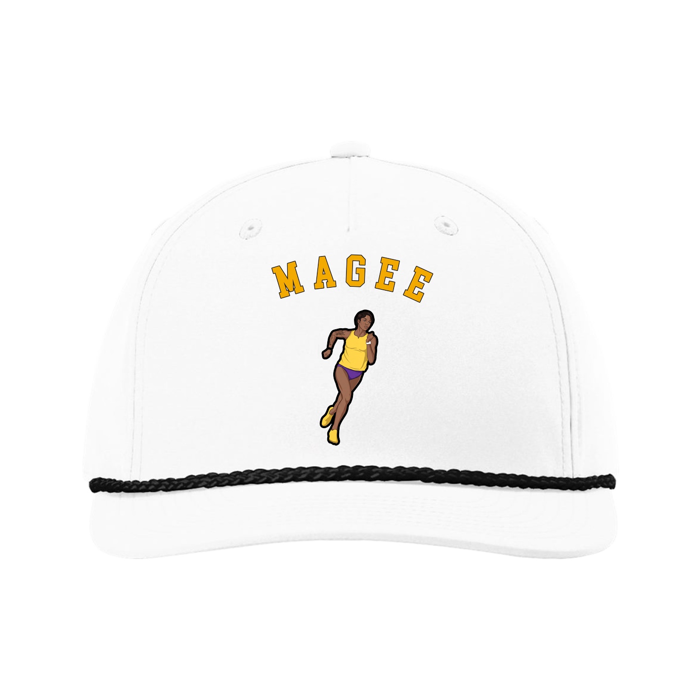 Five-Panel Classic Rope Cap — Shirsey Arch in White