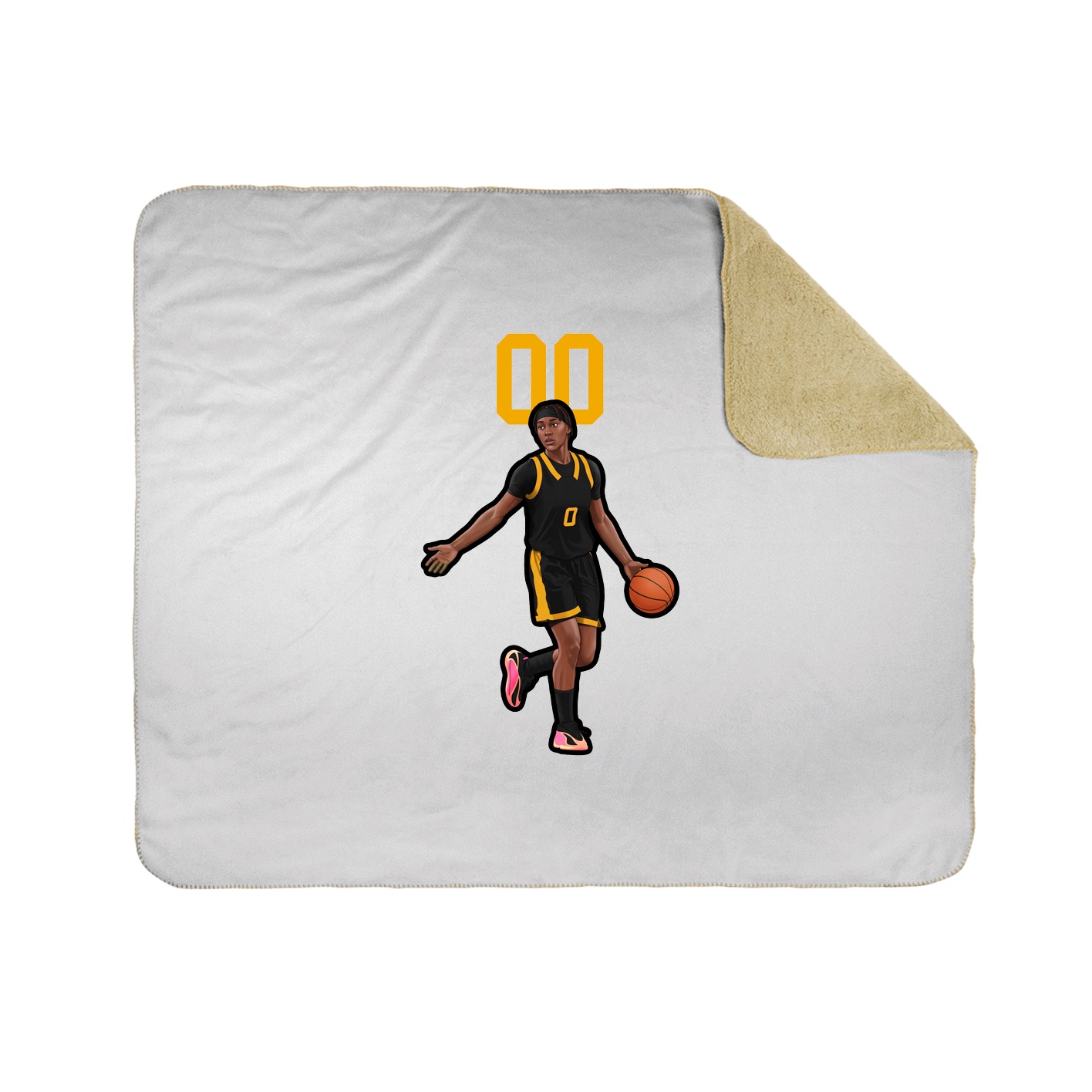Throw Blanket — Number Top in White