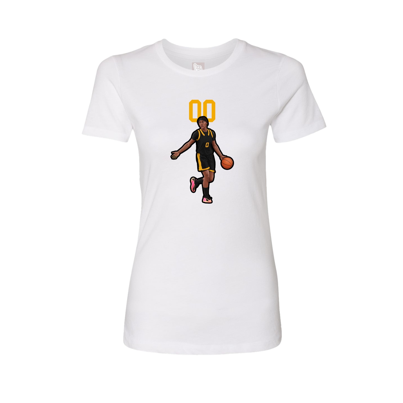 Womens Tee — Number Top in White