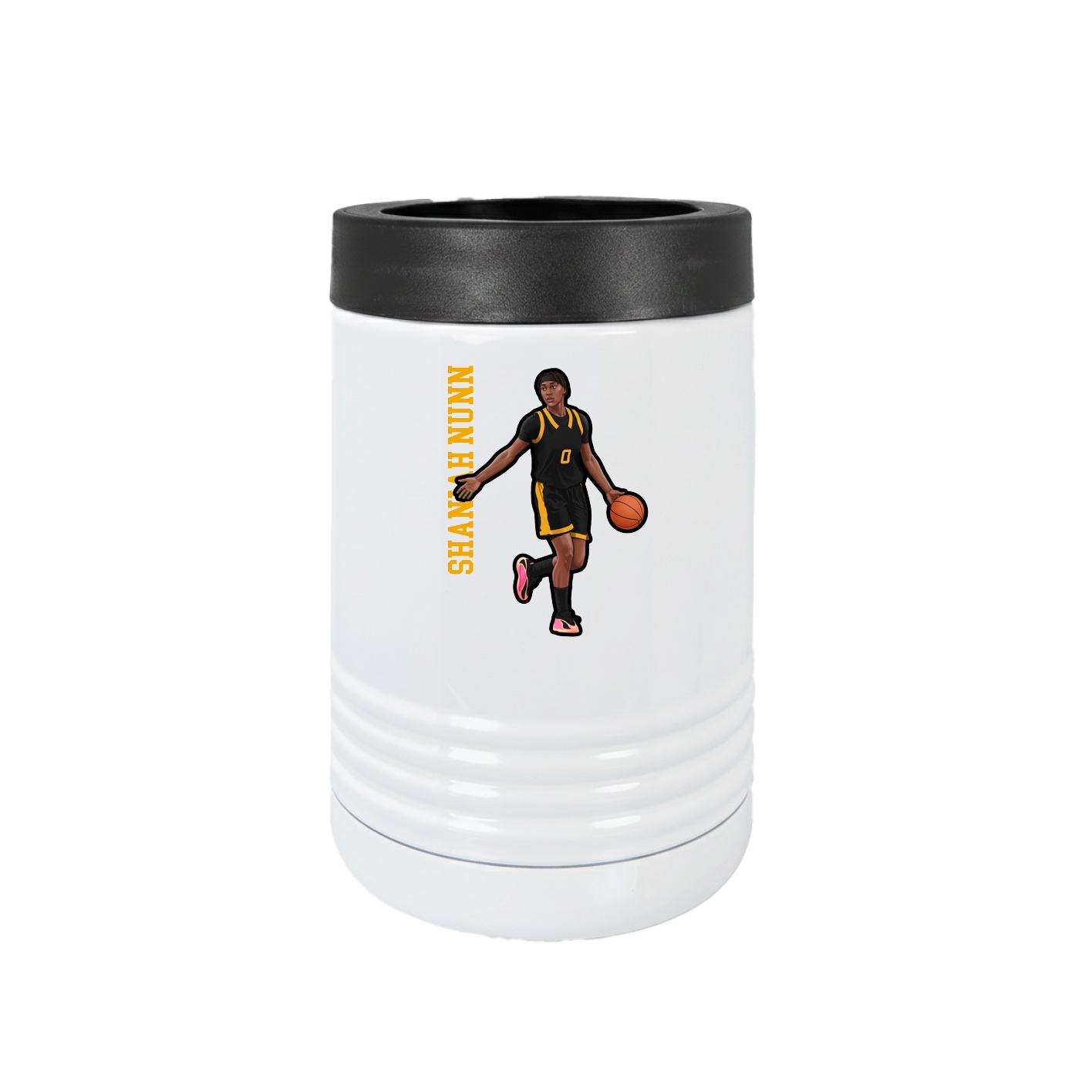 Beverage Holder — Name Vertical in White