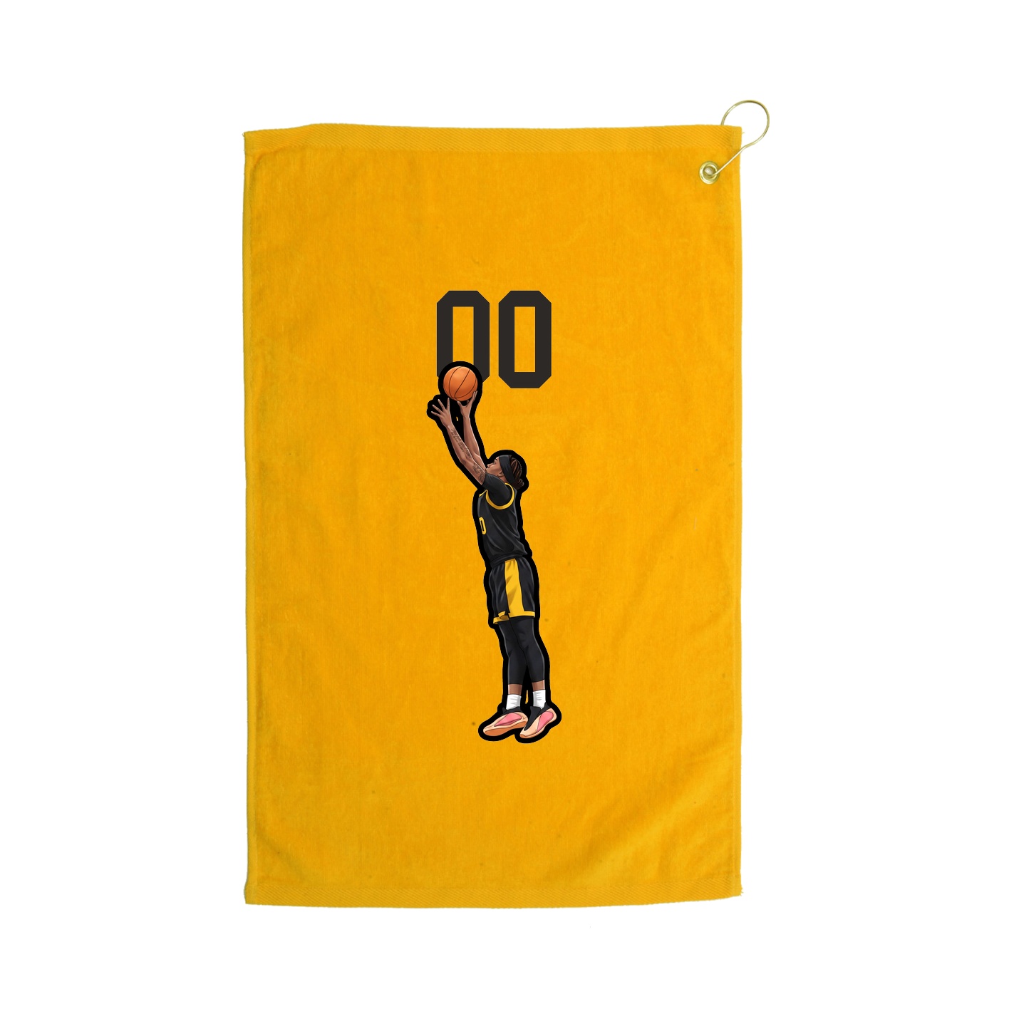 Golf Towel — Number Top in Gold
