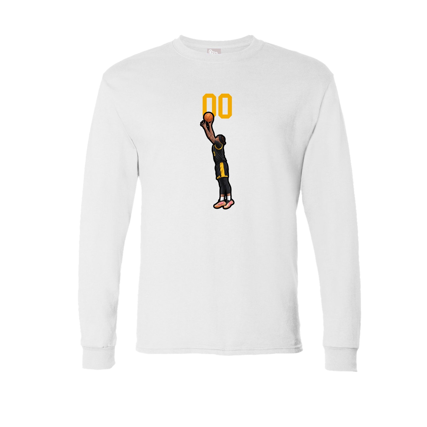 Long Sleeve Tee — Number Top in White