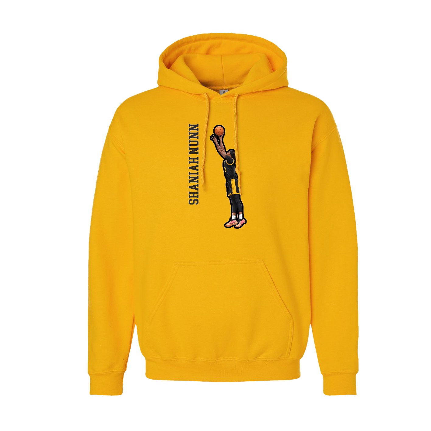 Hoodie — Name Vertical in Gold