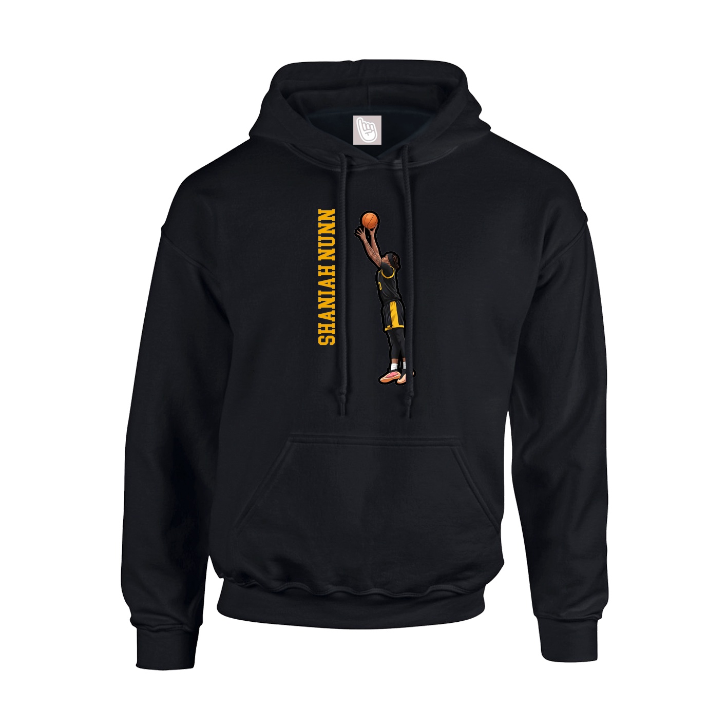 Youth Hoodie — Name Vertical in Black