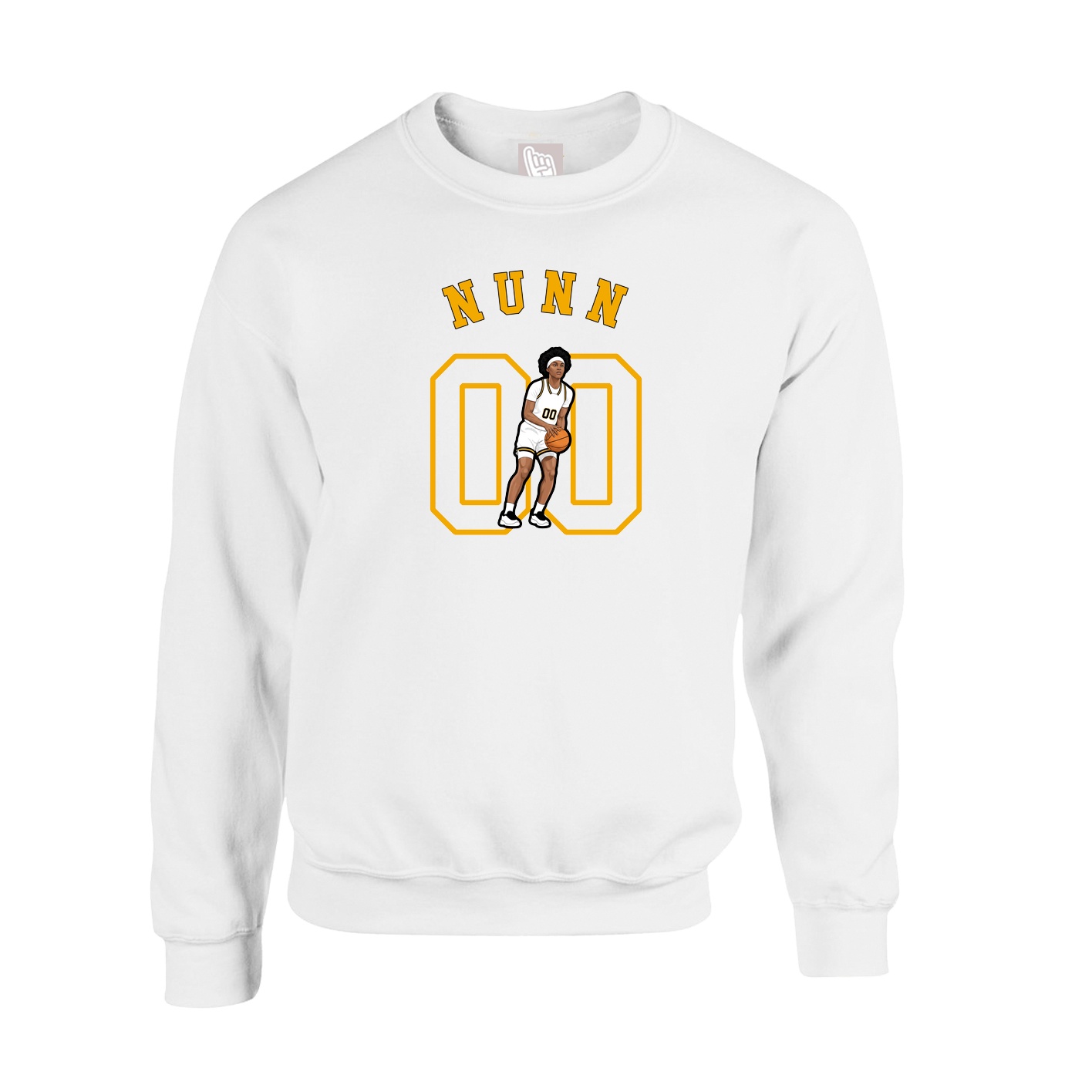 Fleece Crew — Shirsey Arch in White
