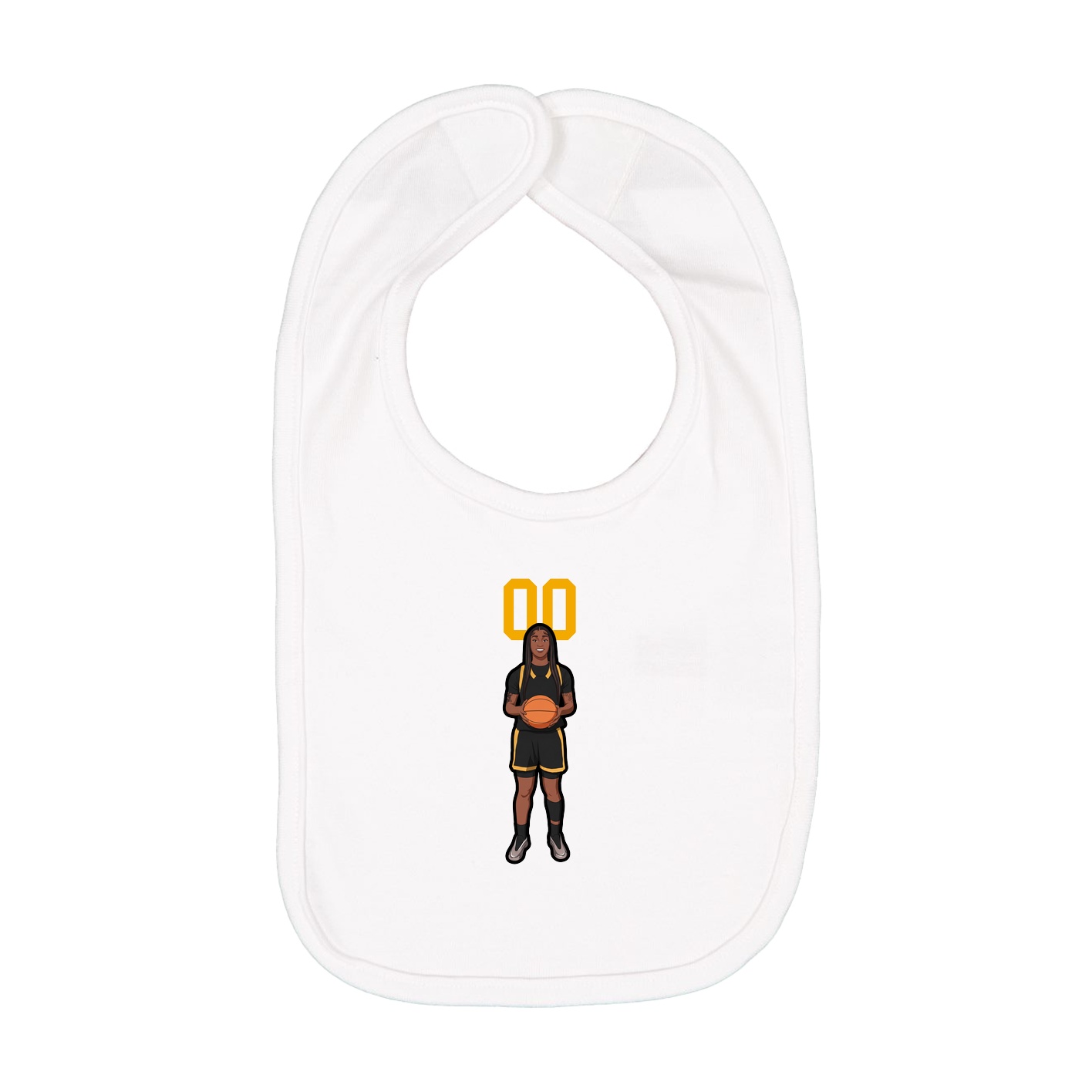 Infant Bib — Number Top in White