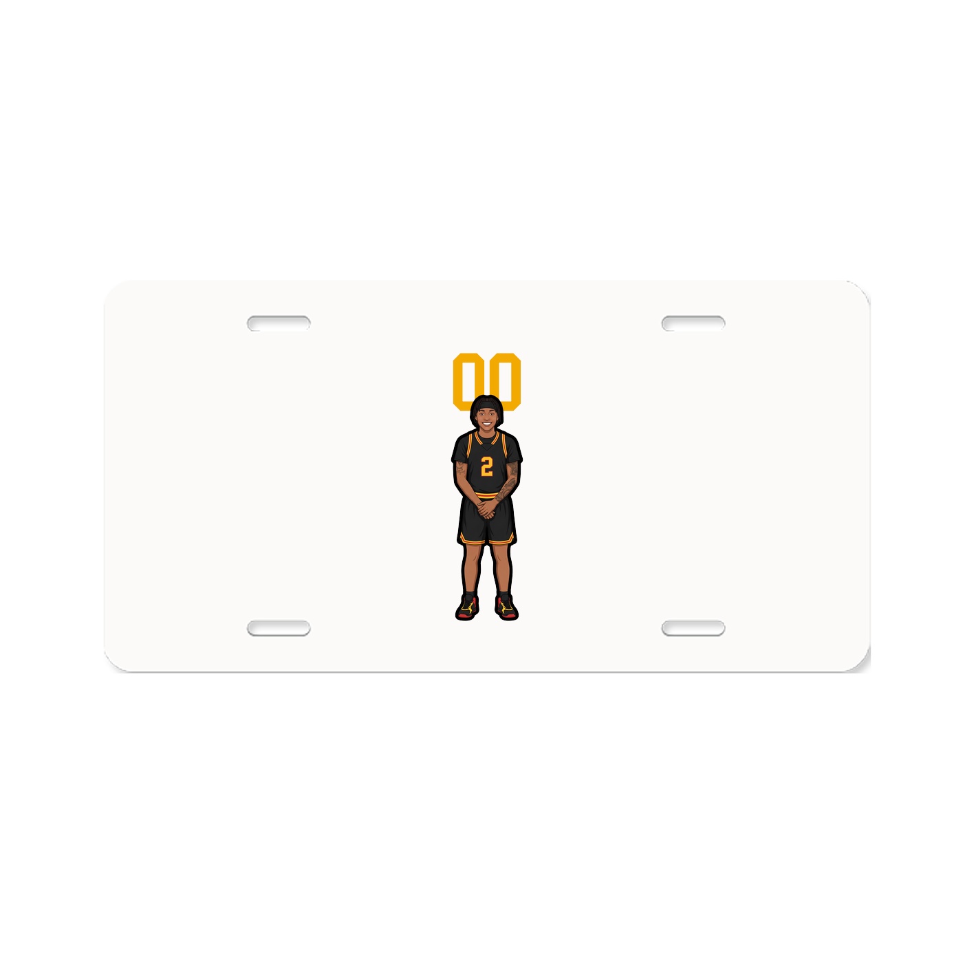 License Plate — Number Top in Classic