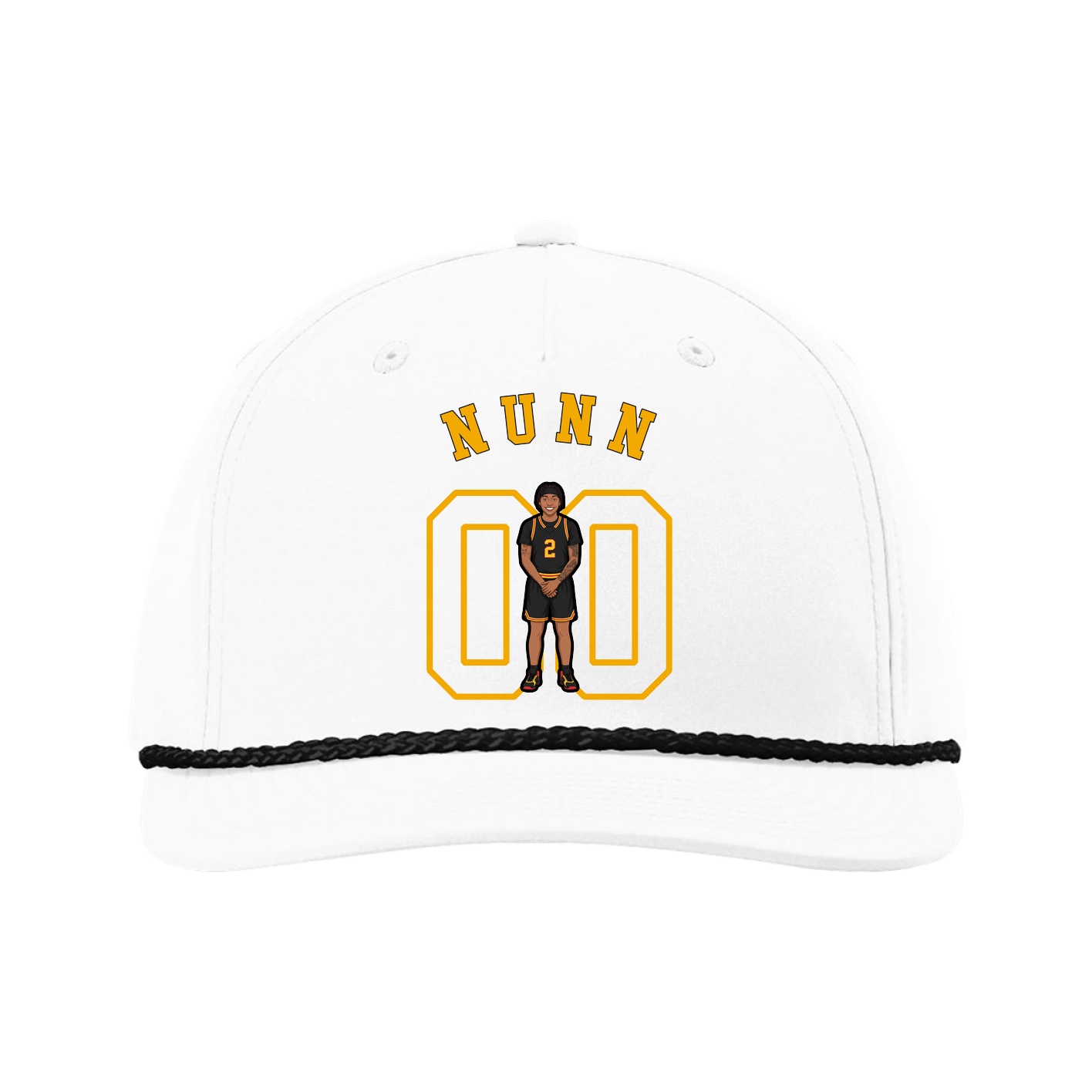 Five-Panel Classic Rope Cap — Shirsey Arch in White