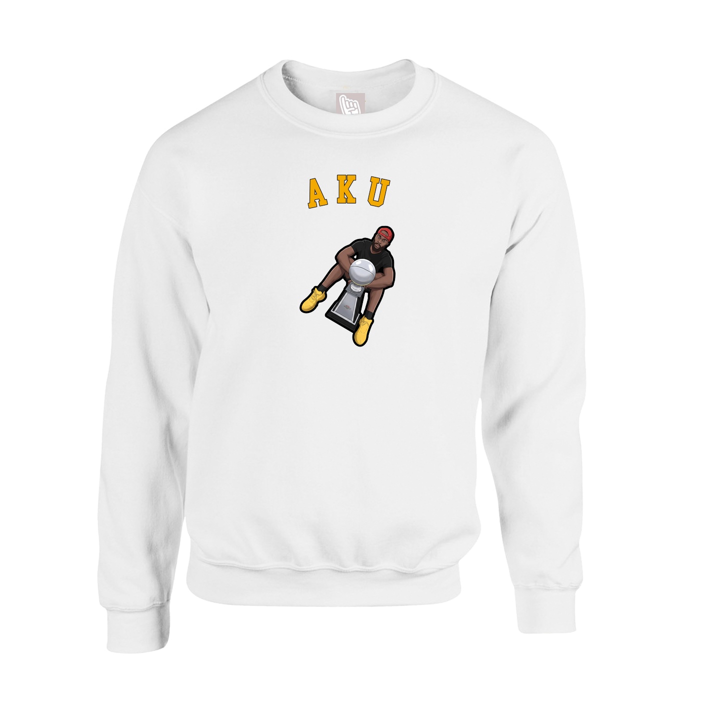 Fleece Crew — Shirsey Arch in White