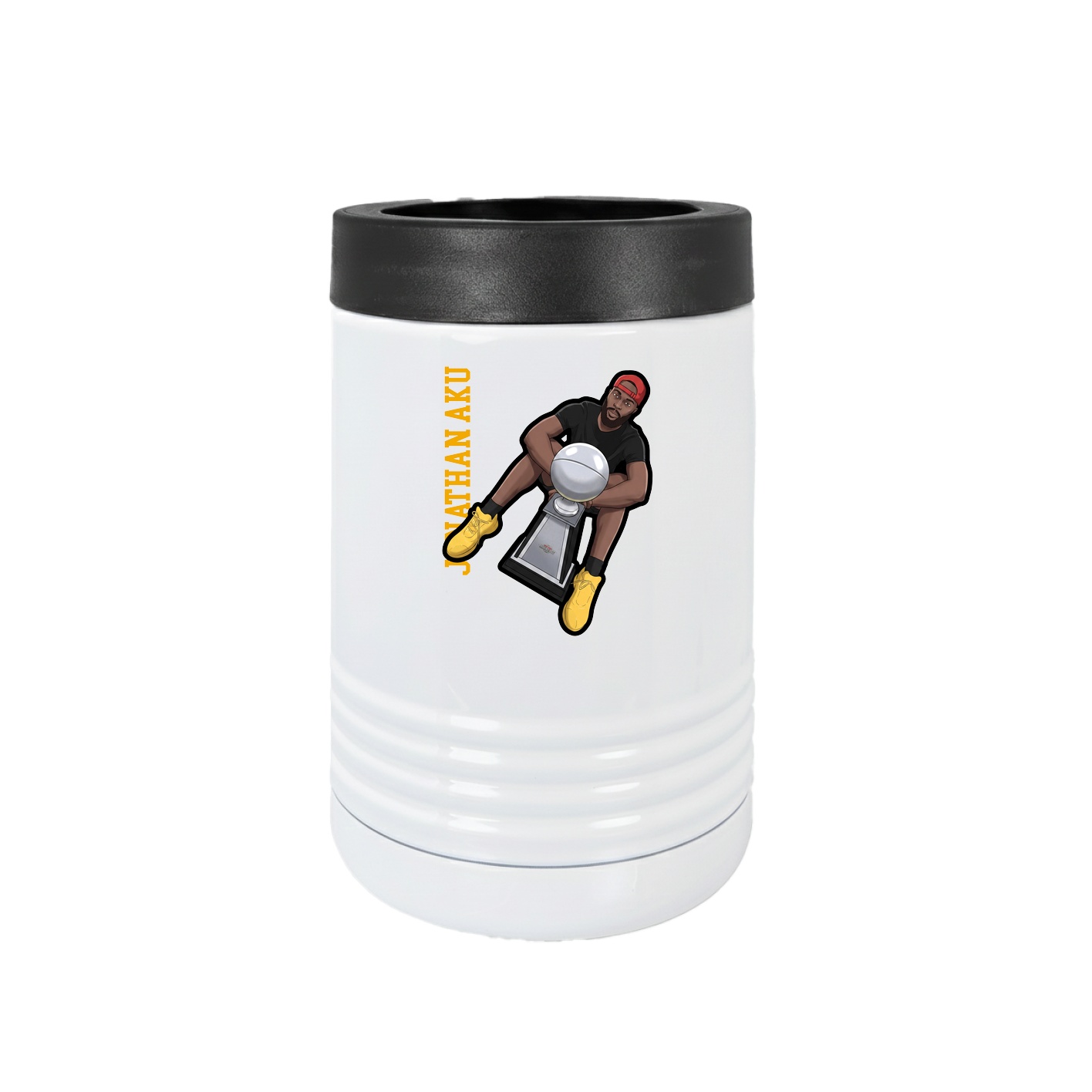 Beverage Holder — Name Vertical in White