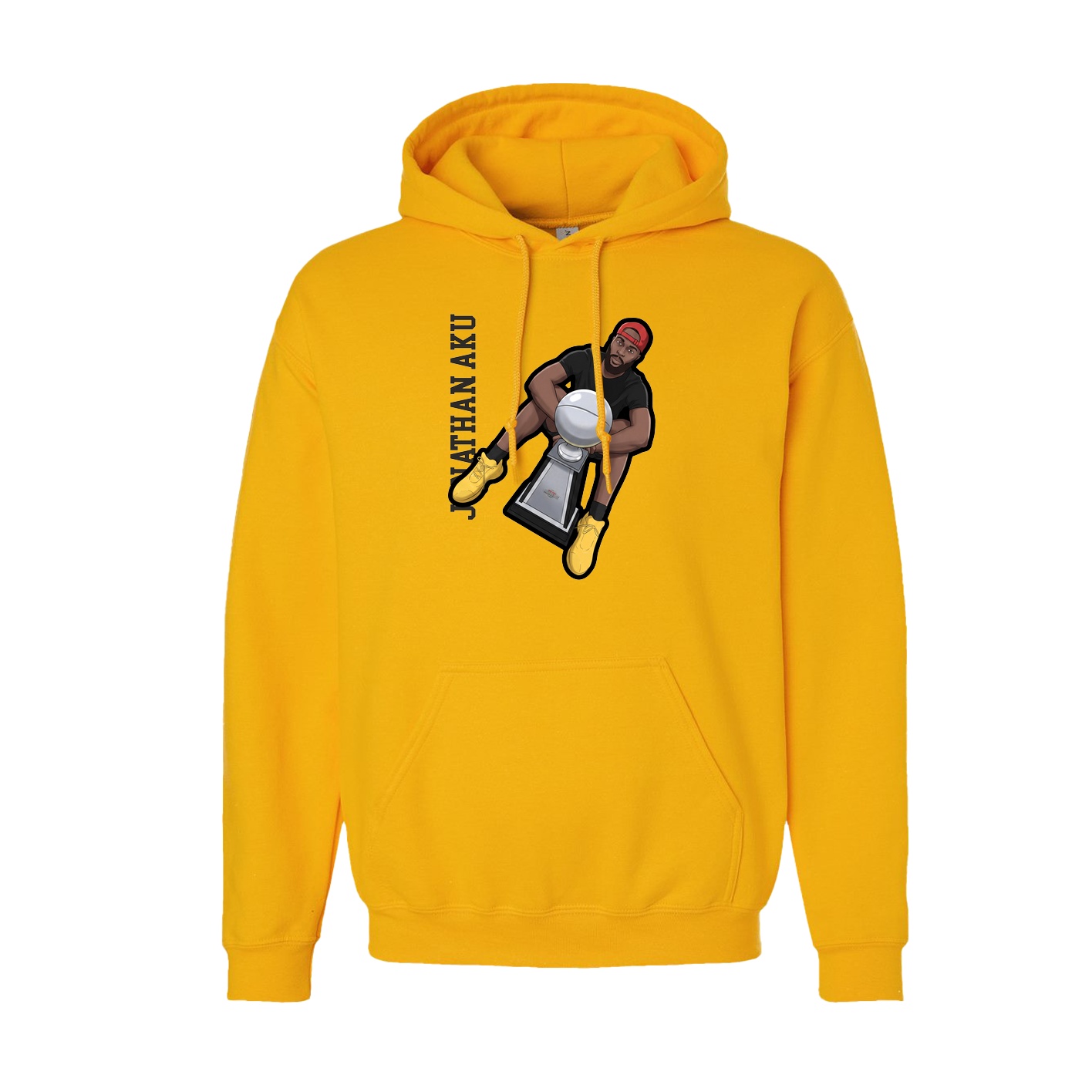 Hoodie — Name Vertical in Gold