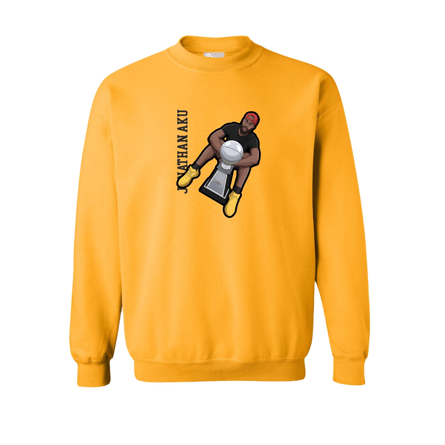 Fleece Crew — Name Vertical in Gold