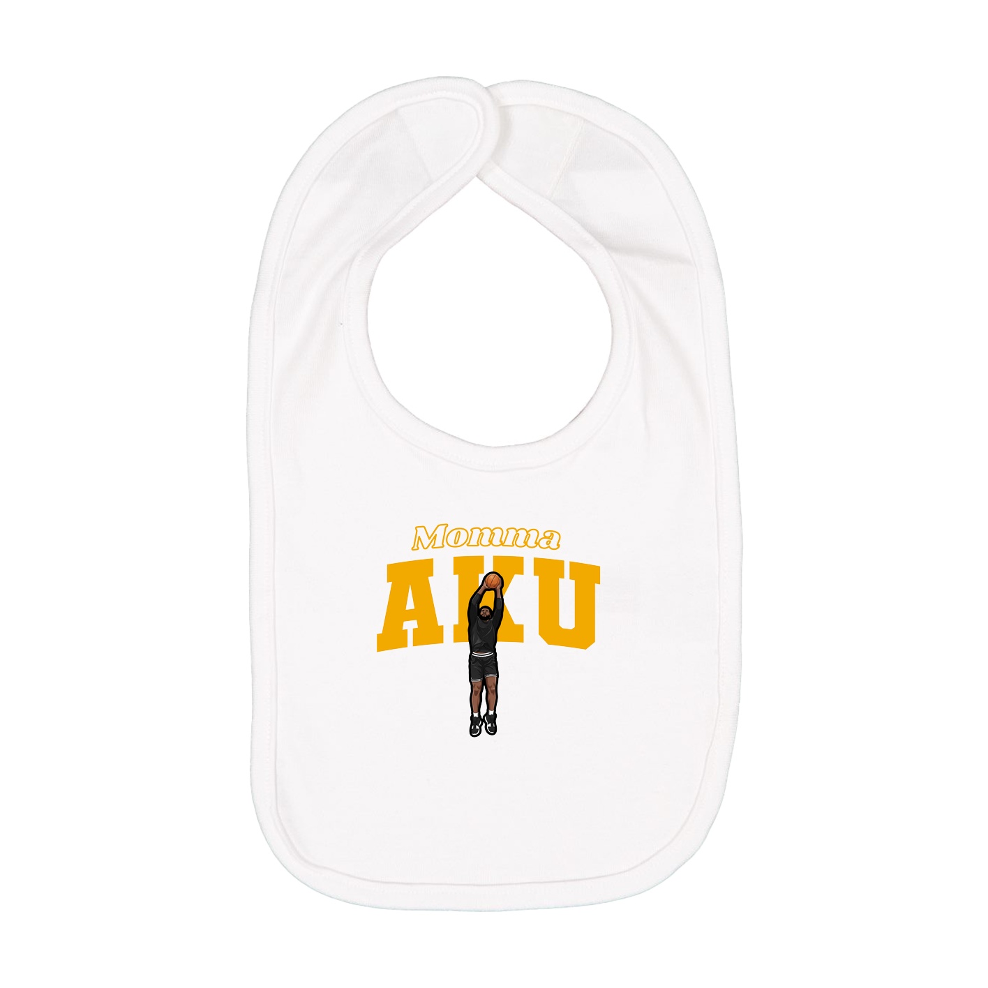 Infant Bib — Mothers Day Block in White