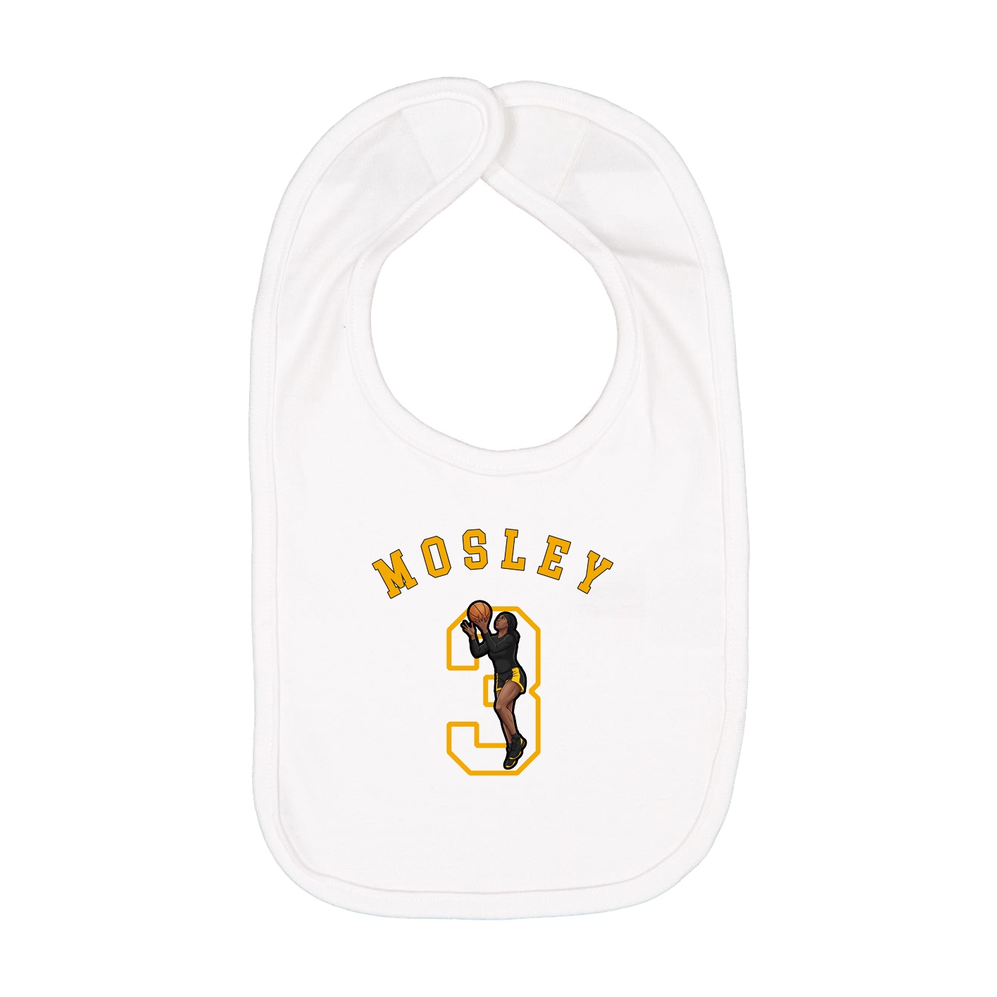 Infant Bib — Shirsey Arch in White