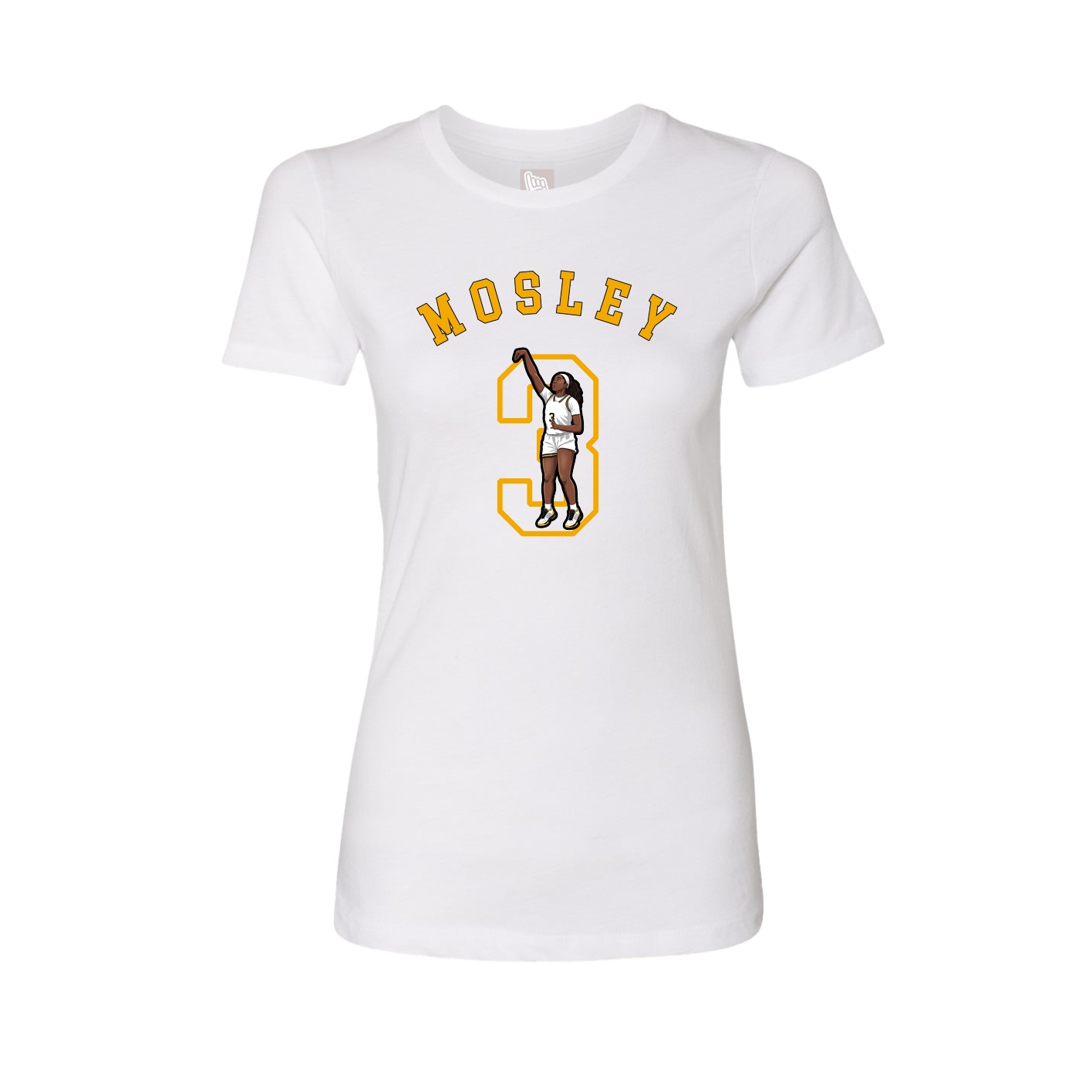 Fitted Women's Tee — Shirsey Arch in White
