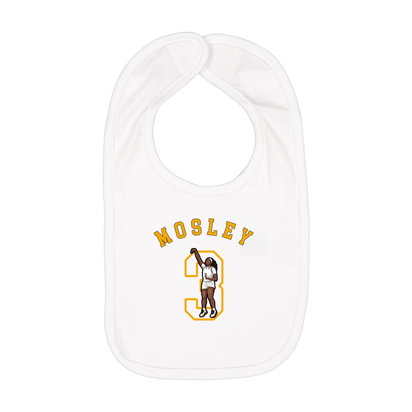 Infant Bib — Shirsey Arch in White