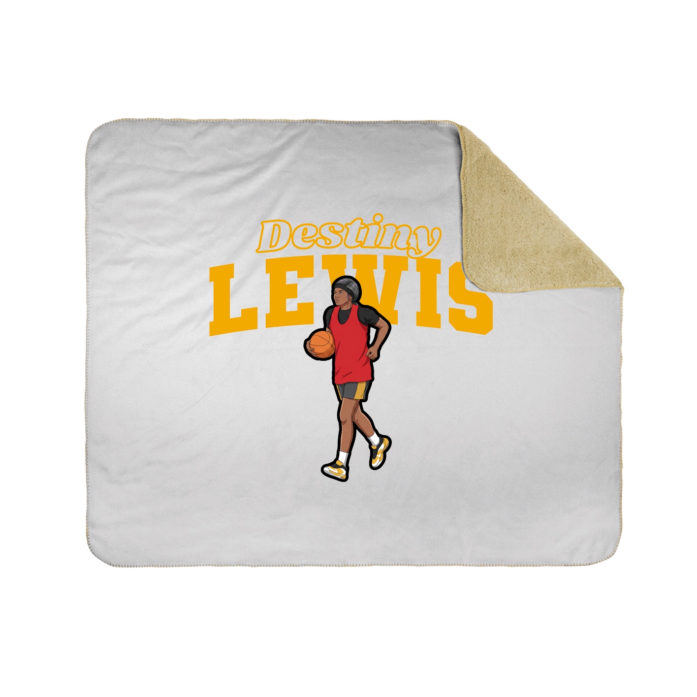 Throw Blanket — Name Arch in White