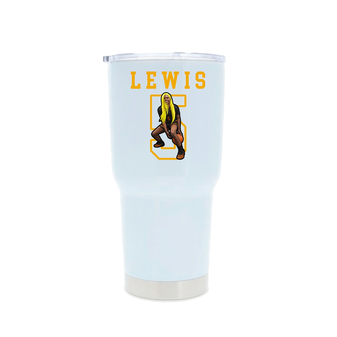 30oz Stainless Steel Tumbler — Shirsey in White