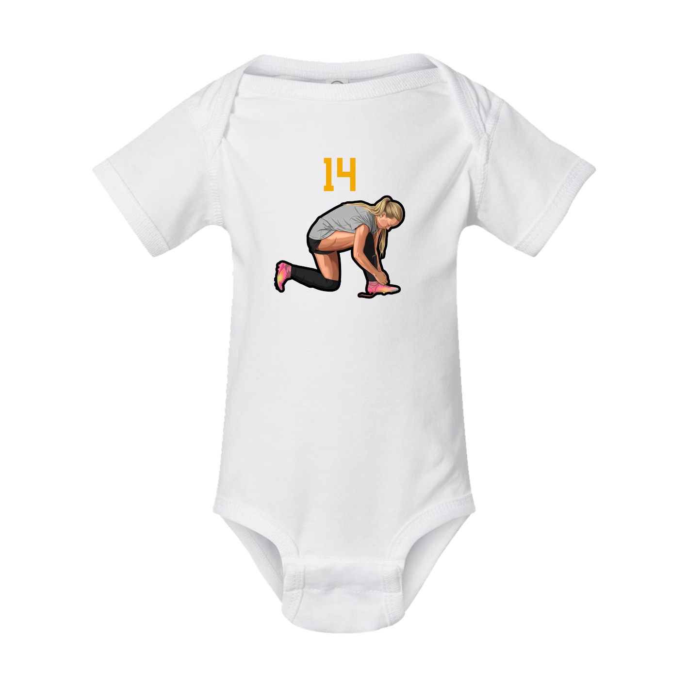 Baby Onesie — Number Top in White
