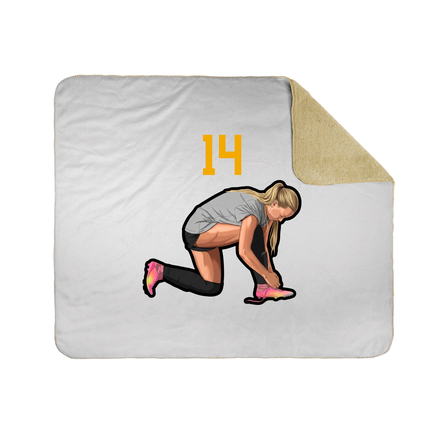Throw Blanket — Number Top in White