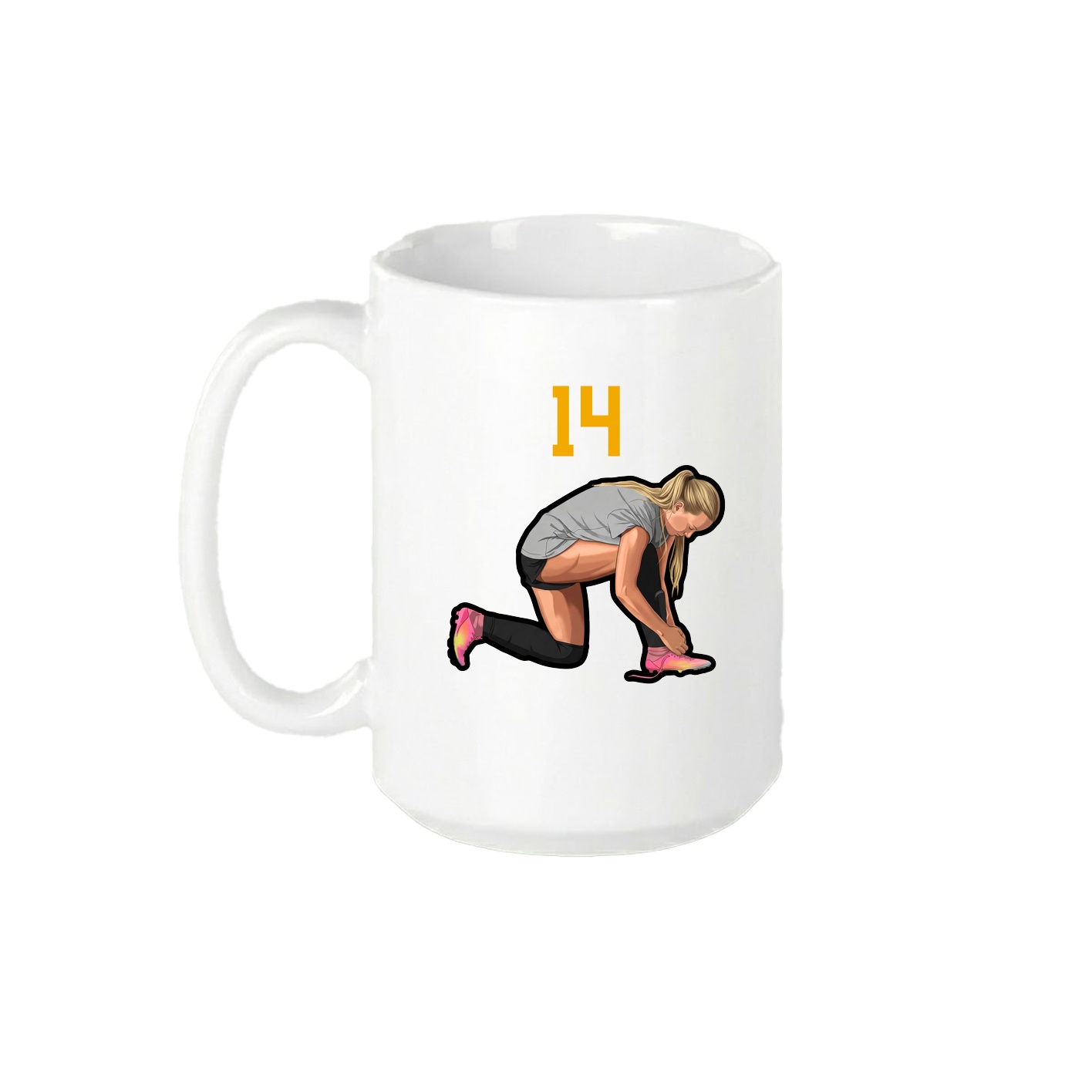 15oz Coffee Mug — Number Top in White