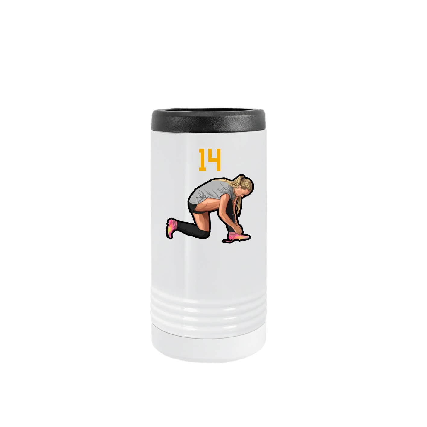 Slim Beverage Holder — Number Top in White