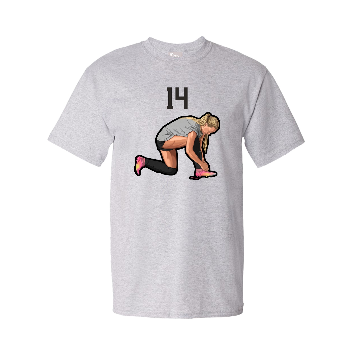 Youth Tee — Number Top in Grey