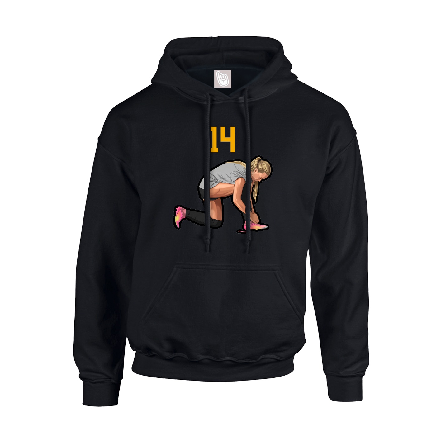 Hoodie — Number Top in Black