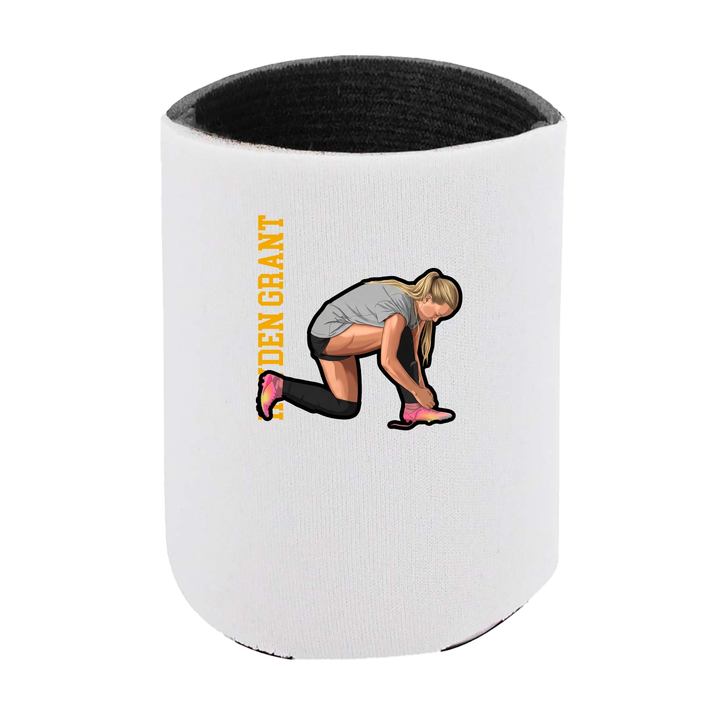 Can Holder — Name Vertical in White