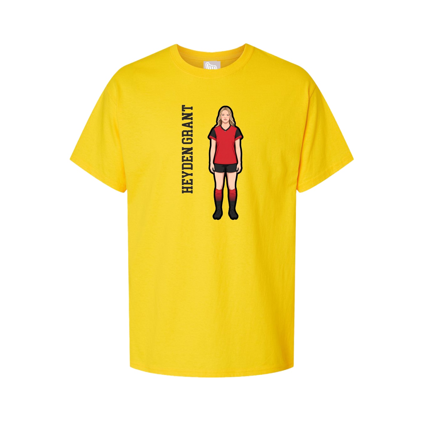 Tee — Name Vertical in Gold