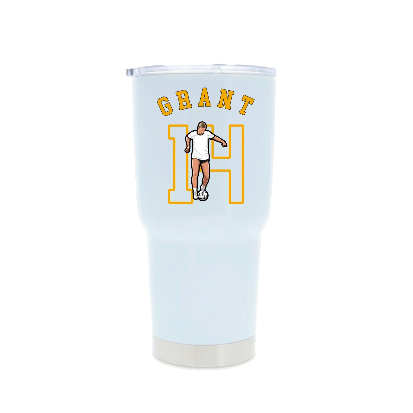 30oz Stainless Steel Tumbler — Shirsey Arch in White
