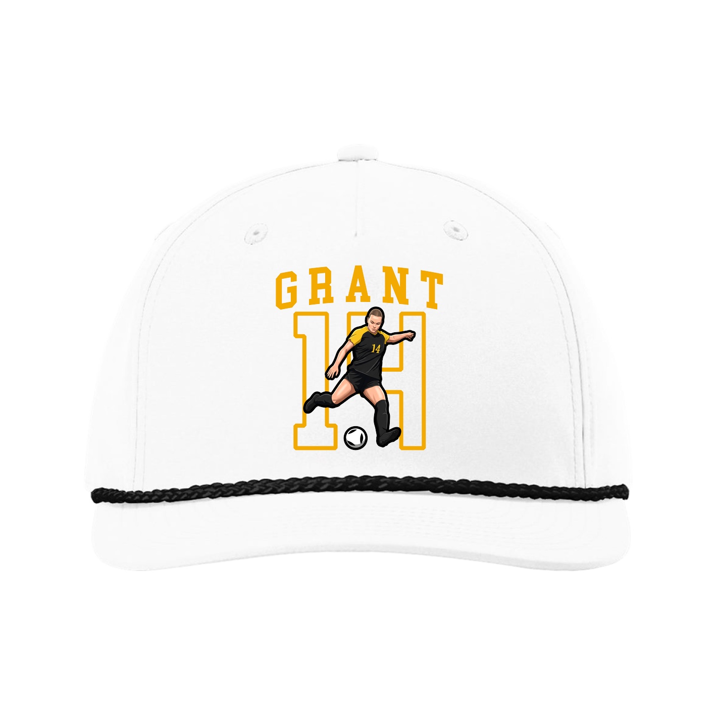 Five-Panel Classic Rope Cap — Shirsey in White