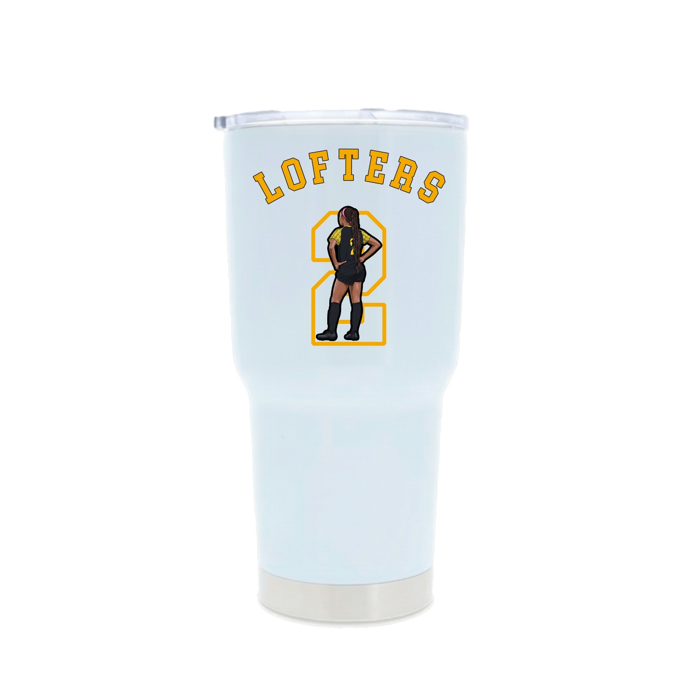 30oz Stainless Steel Tumbler — Shirsey Arch in White
