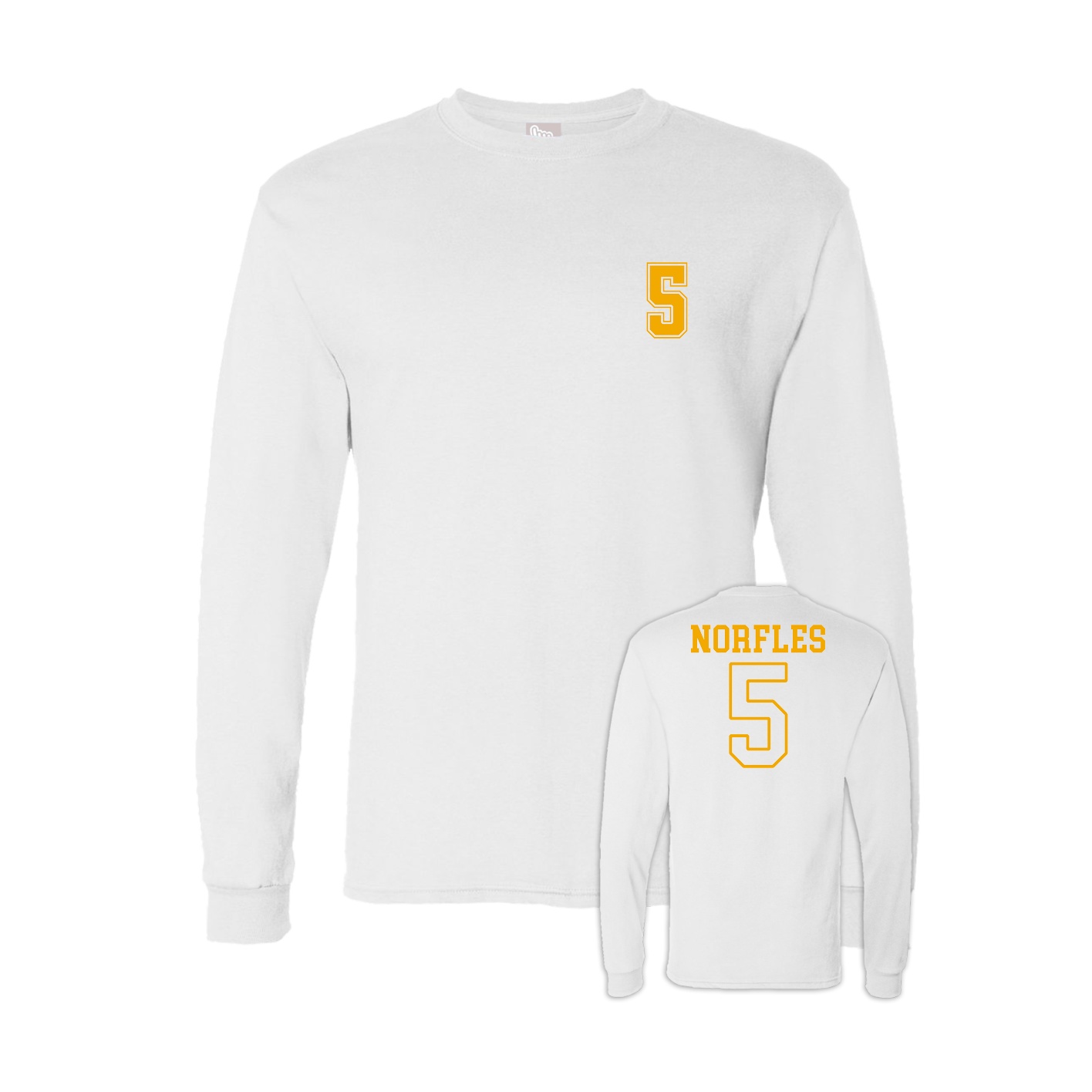Long Sleeve Tee — Chest Back in White