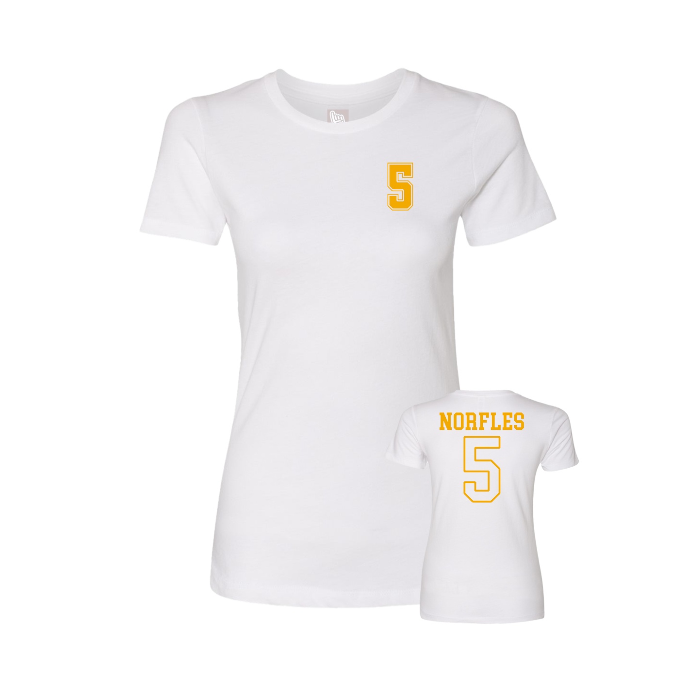 Womens Tee — Chest Back in White