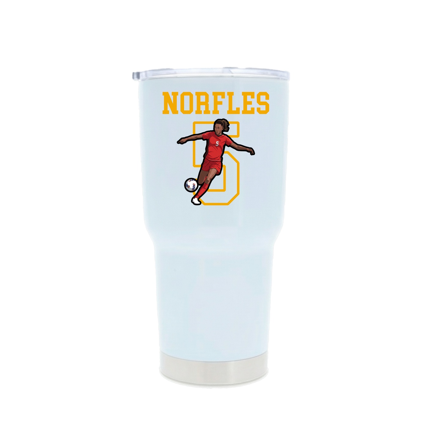 30oz Stainless Steel Tumbler — Shirsey in White