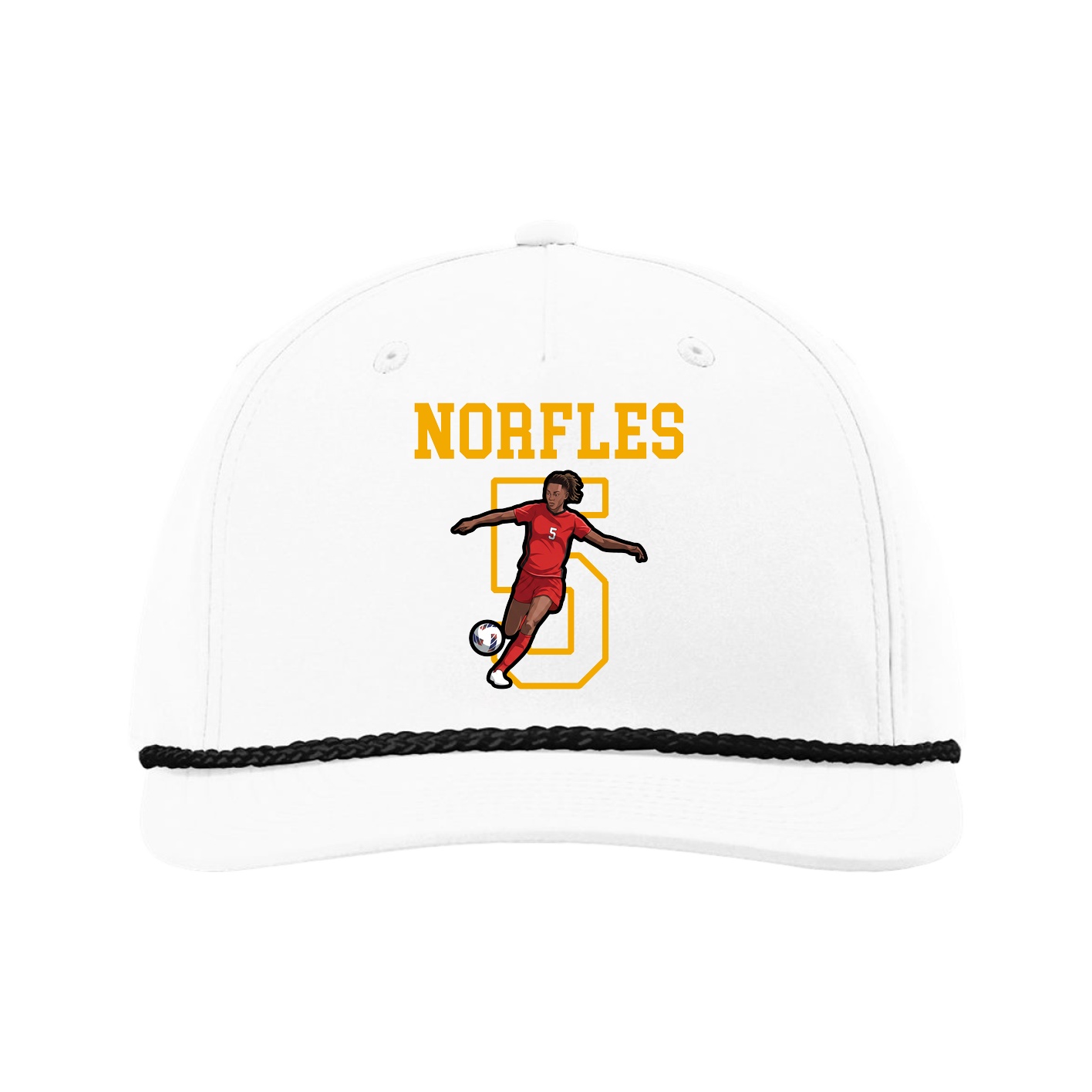 Five-Panel Classic Rope Cap — Shirsey in White