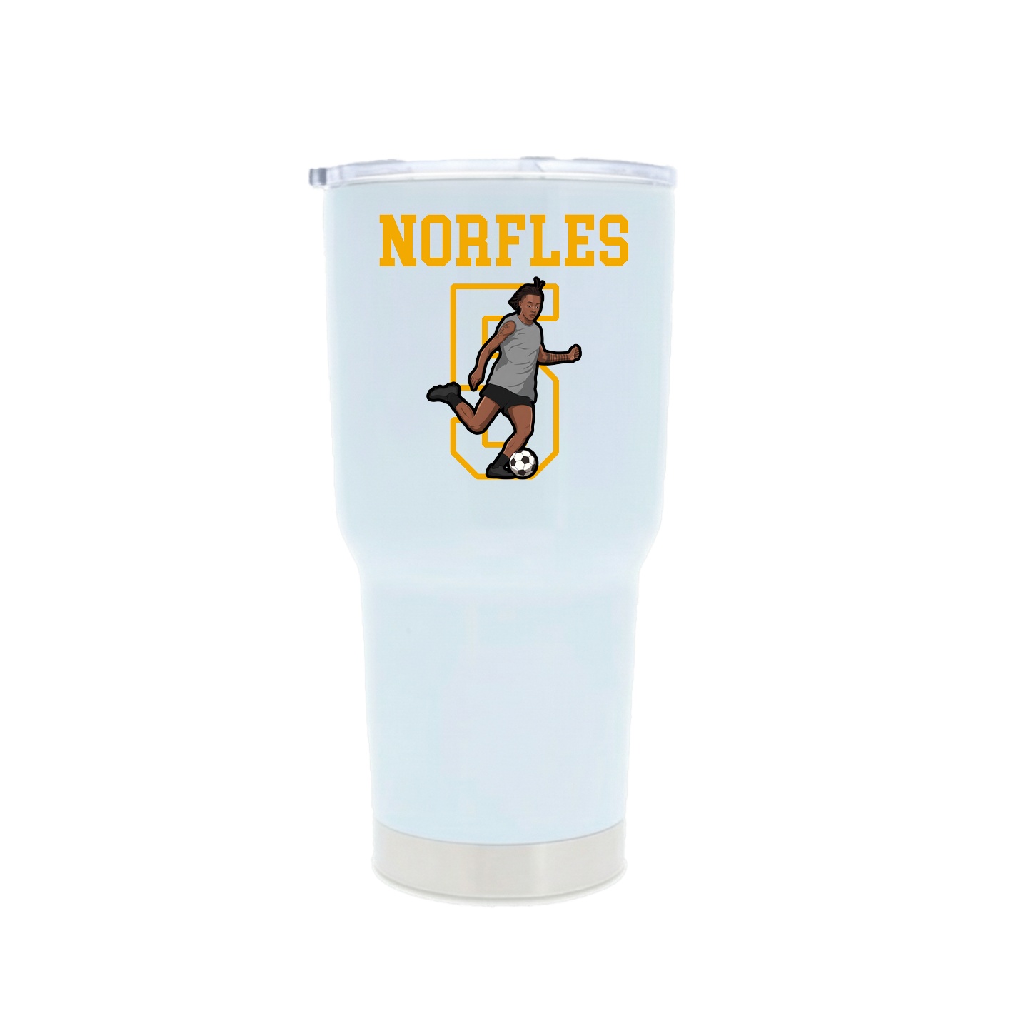 30oz Stainless Steel Tumbler — Shirsey in White