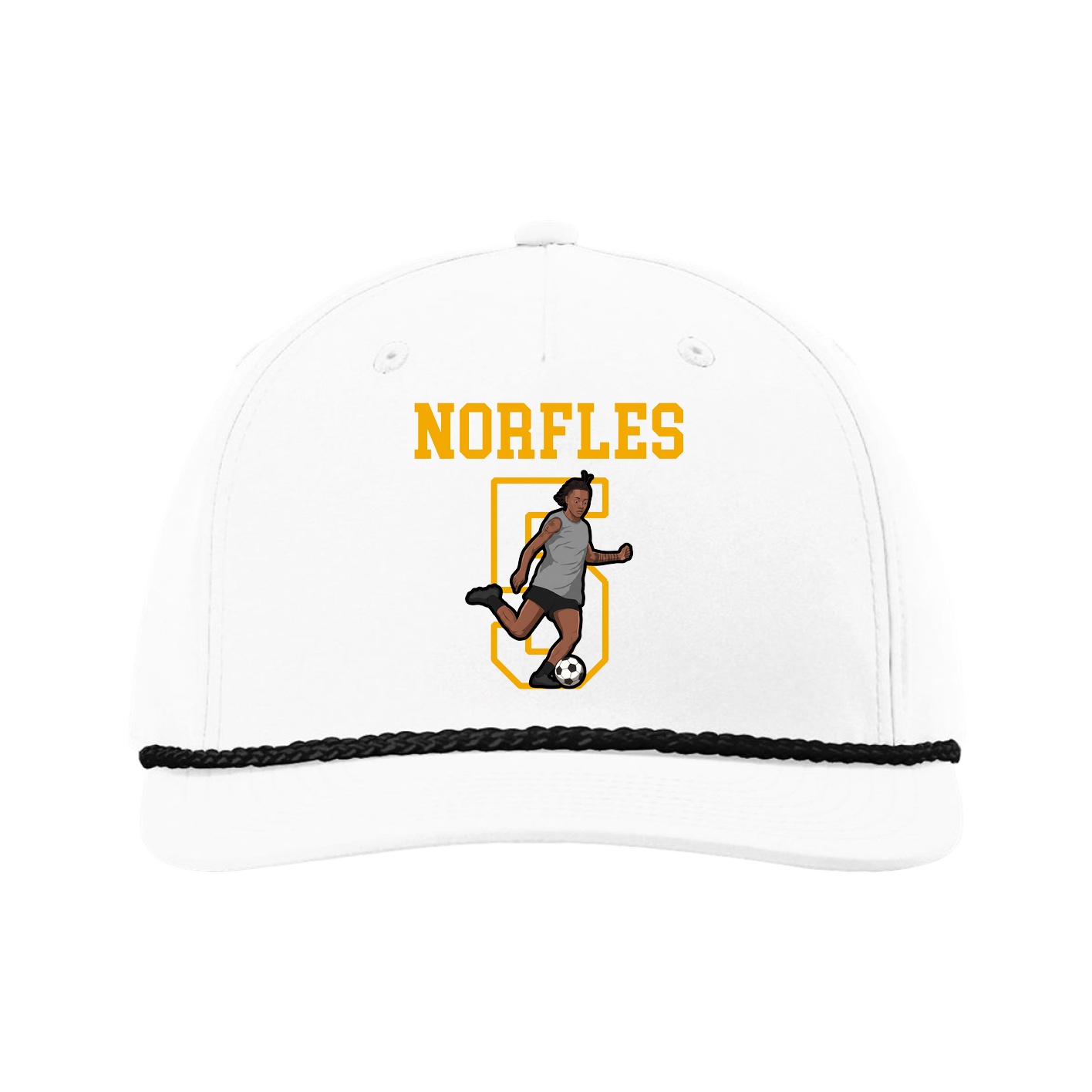 Five-Panel Classic Rope Cap — Shirsey in White