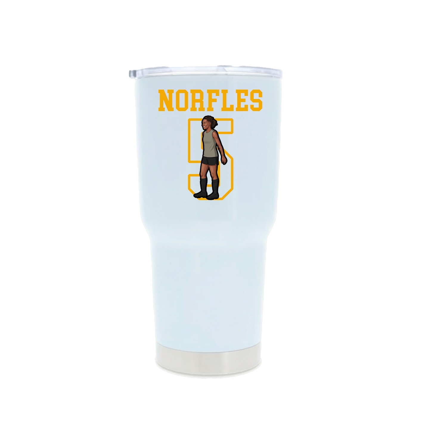 30oz Stainless Steel Tumbler — Shirsey in White