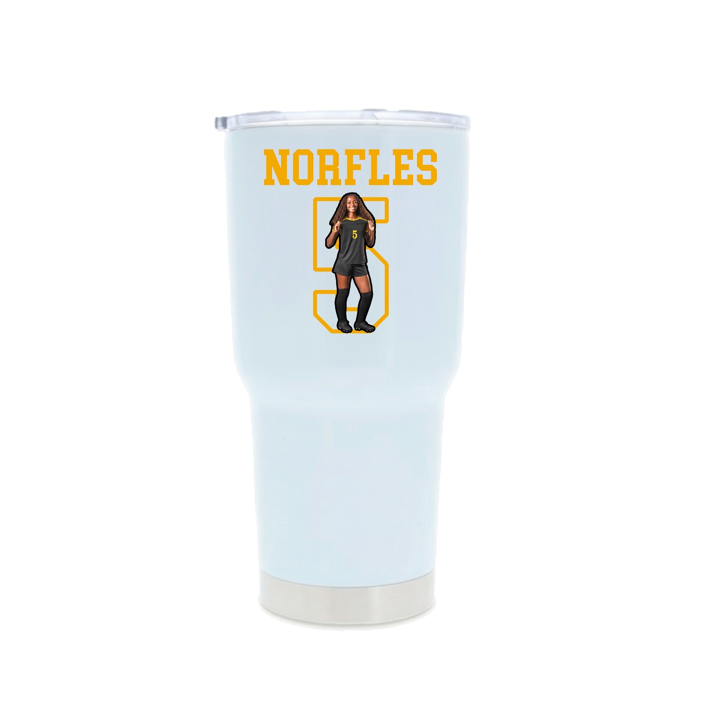 30oz Stainless Steel Tumbler — Shirsey in White
