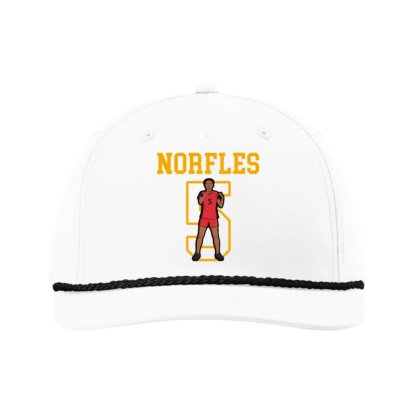 Five-Panel Classic Rope Cap — Shirsey in White