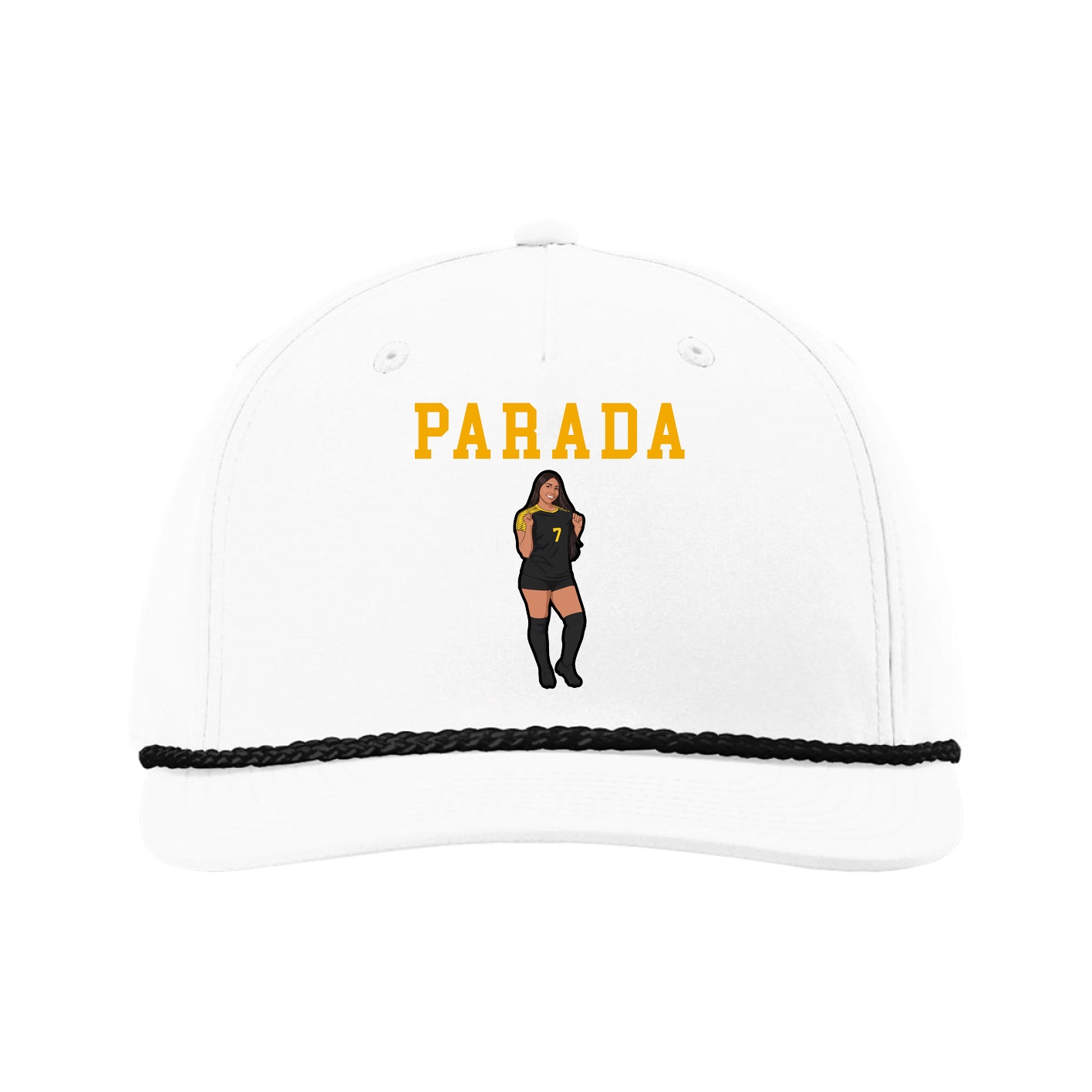 Five-Panel Classic Rope Cap — Shirsey in White